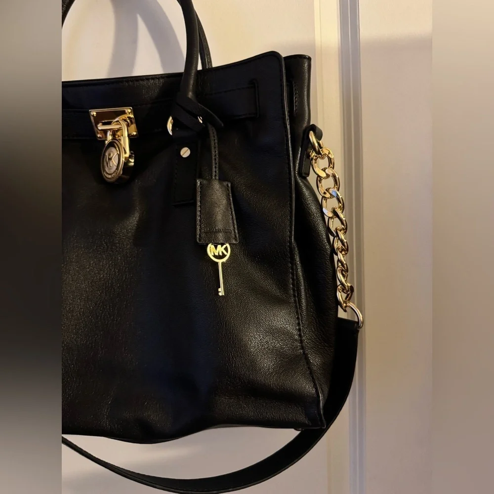 Michael Kors Hamilton Large NS Tote Black Leather